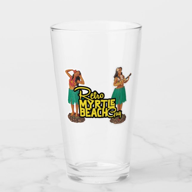 retro myrtle beach guy glass (Front)