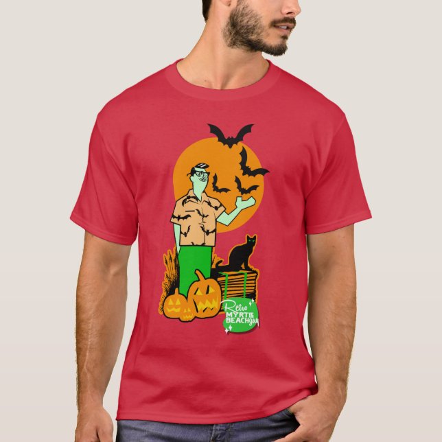 Retro Myrtle Beach Guy Halloween  T-Shirt (Front)