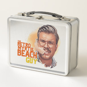 retro myrtle beach guy metal lunch box