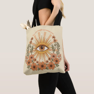 Retro Mystical Eye Tote Bag