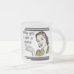 Retro Nana T-shirts and Gifts Frosted Glass Coffee Mug