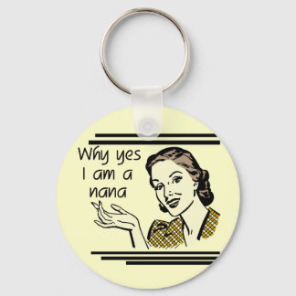 Retro Nana T-shirts and Gifts Key Ring