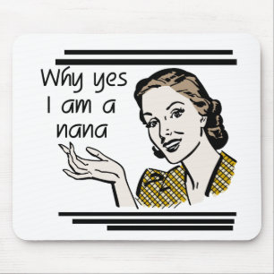 Retro Nana T-shirts and Gifts Mouse Mat