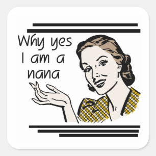 Retro Nana T-shirts and Gifts Square Sticker
