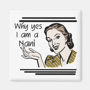 Retro Nani T-shirts and GIfts Magnet