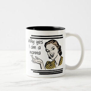Retro Nanna T-shirts and Gifts Two-Tone Coffee Mug