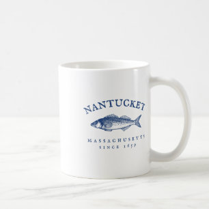 Retro Nantucket Machusetts Fishing Coffee Mug