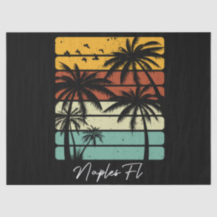 Retro Naples Florida Vintage 70's 80's Beach Style Tissue Paper