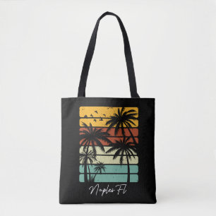 Retro Naples Florida Vintage 70's 80's Beach Style Tote Bag