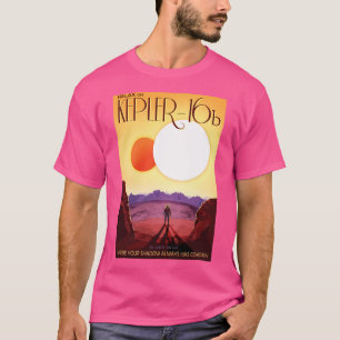 Retro Nasa Travel Poster - Kepler 186F T-Shirt
