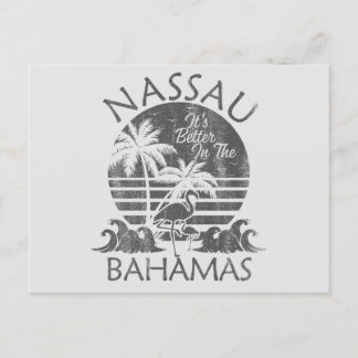 Retro Nassau Bahamas Postcard Vacation Cruise