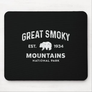 Retro National Park Mens Womens Hiking Great Smoky Mouse Mat
