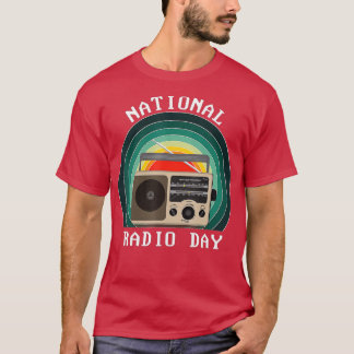 Retro National Radio Day Ham Radio Costume  T-Shirt