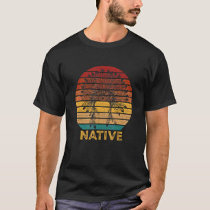 Retro Native American Headdress Indian Chief Men W T-Shirt