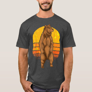 Retro Nature Bear Lover Forest Animal Lover Brown  T-Shirt