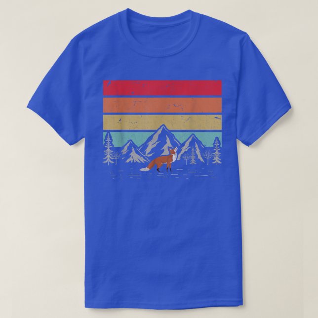 Retro Nature Mountains Animal Lover Forest Animal  T-Shirt (Design Front)
