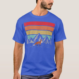 Retro Nature Mountains Animal Lover Forest Animal T-Shirt