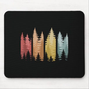 Retro Nature Trees Wildlife Vintage Forest Mouse Mat
