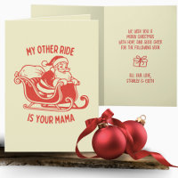 Retro Naughty Santa Yo Mama Funny Christmas