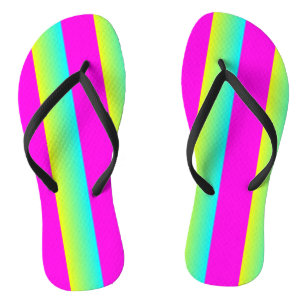Retro Neon Blend Flip Flops