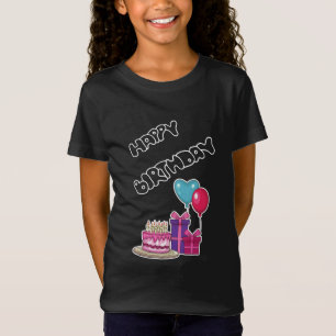Retro Neon Bubble Text Happy Birthday T-Shirt
