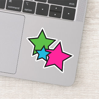 Retro Neon Colourful Stars Whimsical