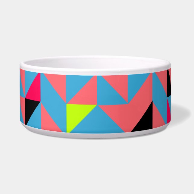 Retro Neon Dog Cat Pet Water Food Bowl (Right)