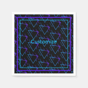 Retro Neon Geometric Pattern 2  Napkin