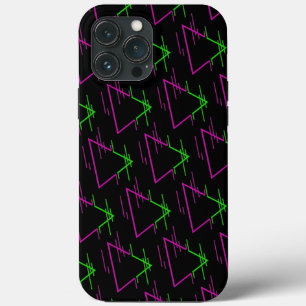 Retro Neon Geometric Pattern iPhone 13 Pro Max Case