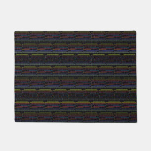 Retro Neon Lines Retro Style Doormat