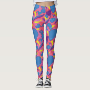 Retro Neon Multicolor Leggings