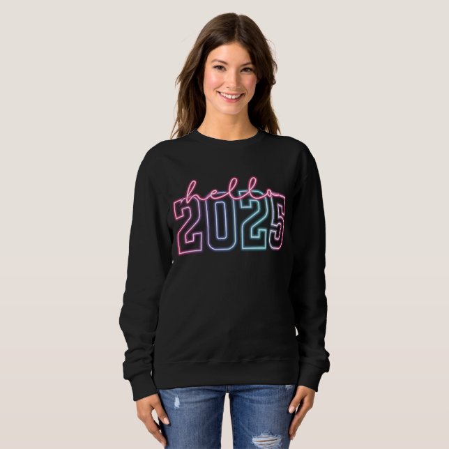 Retro Neon New Year 2025  Sweatshirt (Front Full)