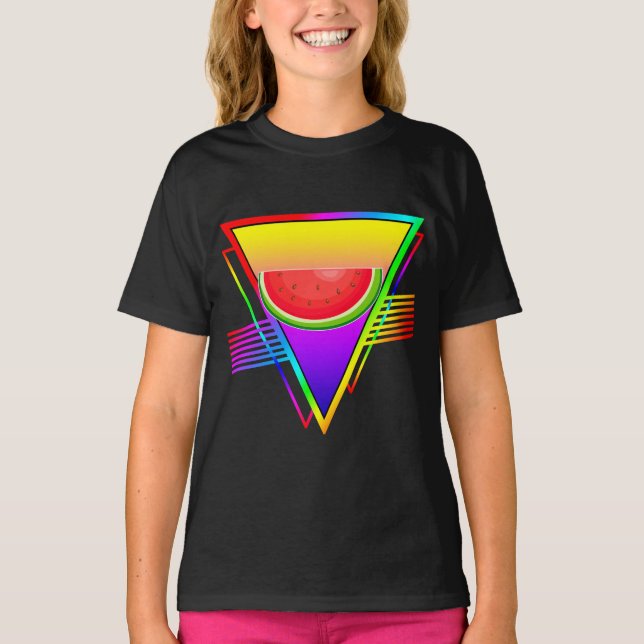Retro Neon Watermelon T-Shirt (Front)