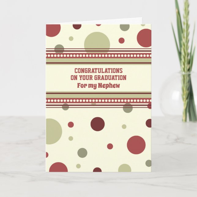 Retro Nephew Congratulations Graduation Card (Front)