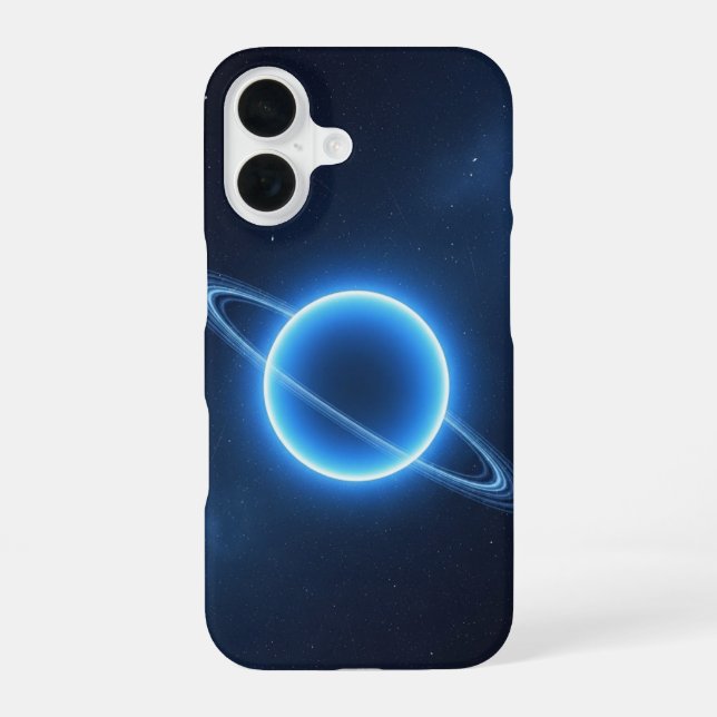 Retro Neptune Glow iPhone 16 Case (Back)