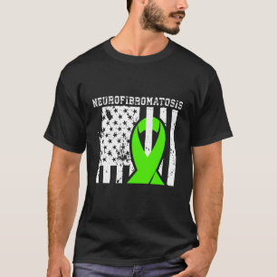 Retro Neurofibromatosis Awareness Green Ribbon US T-Shirt