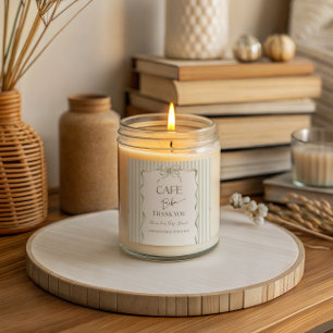 Retro Neutral Bow Cafe Bebe Coffee Baby Shower Square Sticker