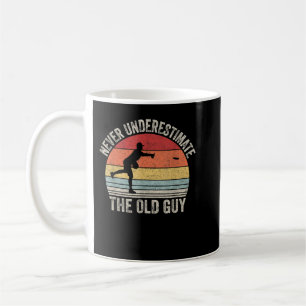 Retro Never Underestimate The Old Guy Funny Disc G Coffee Mug