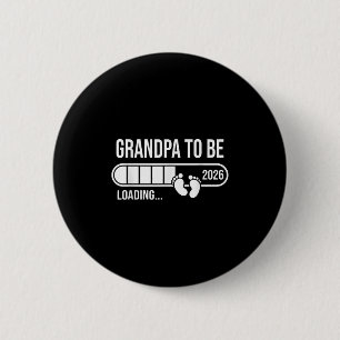 Retro New Dad Est 2026 Father Day Grandpa To Be 20 6 Cm Round Badge