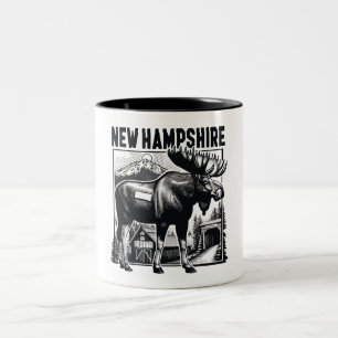 Retro New Hampshire Two-Tone Coffee Mug