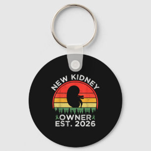 Retro New Kidney Owner Est. 2026 Kidney Transplant Key Ring