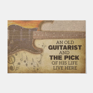 Retro New Studio Mat, Guitarist Custom welcome Doormat