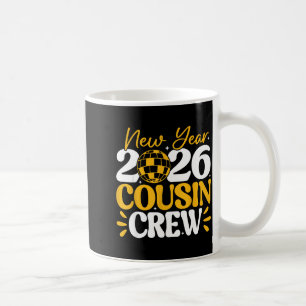 Retro New Year 2026 Cousin Crew New Years Eve Nye  Coffee Mug