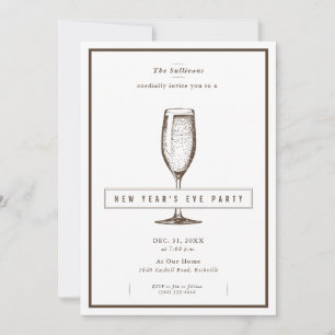 Retro New Year's Eve Party Invitation