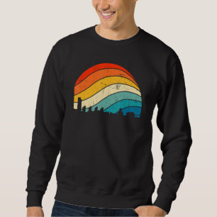Retro New York Albany Skyline Vintage Urban Skyscr Sweatshirt