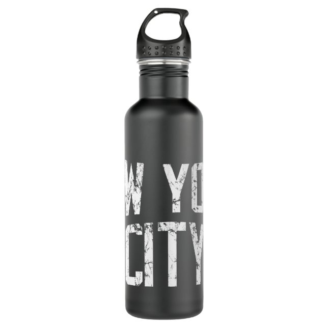 Retro New York City 710 Ml Water Bottle (Front)