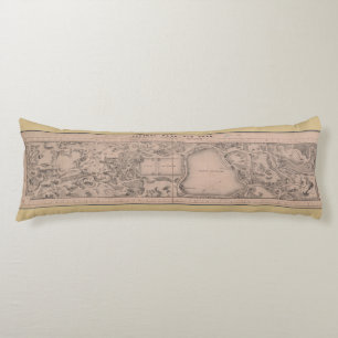 Retro New York City Central Park Map 1880s Pillow