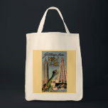 Retro New York City Grocery Bag<br><div class="desc">A fantastic retro postcard greeting for New York City.  We've repurposed this great image on a grocery tote bag.</div>