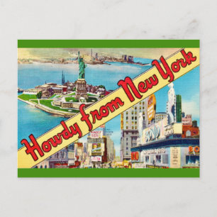 Retro New York City Postcard