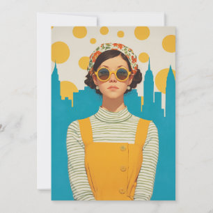 Retro New York Sunshine Invitation